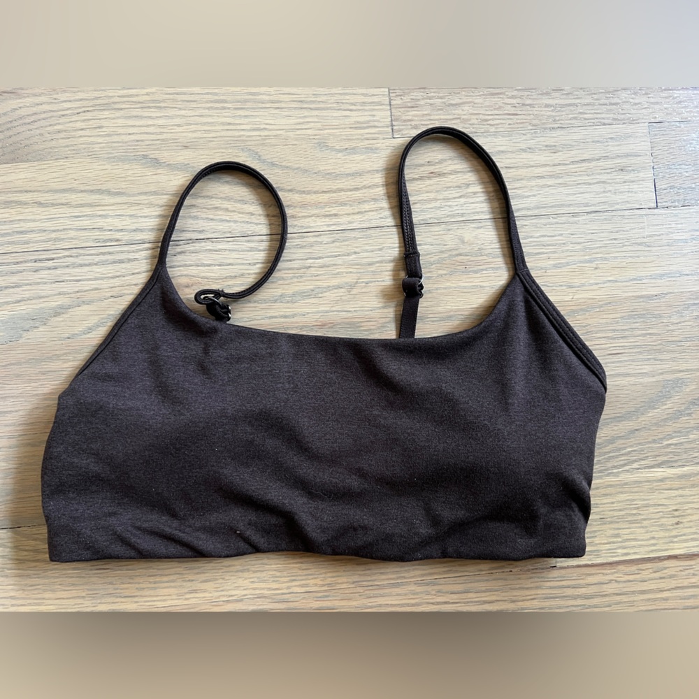 Vuori Halo Essential Bra Java heather brown M Removable Pads light support